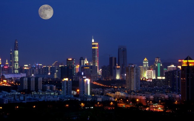 중국에서 가장 안전한 내지 도시로 평가된 선전시 야경