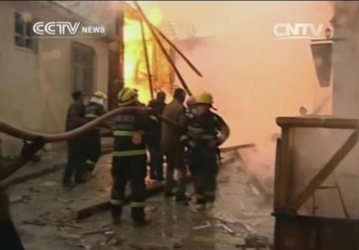 11일 화재로 소실된 중국 윈난성 샹그릴라(Shangri-La)