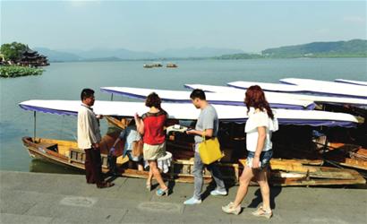 杭州 서호 유람선 가격 150元으로 껑충