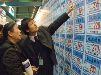 上海 7월 중고주택지수 하락폭 확대