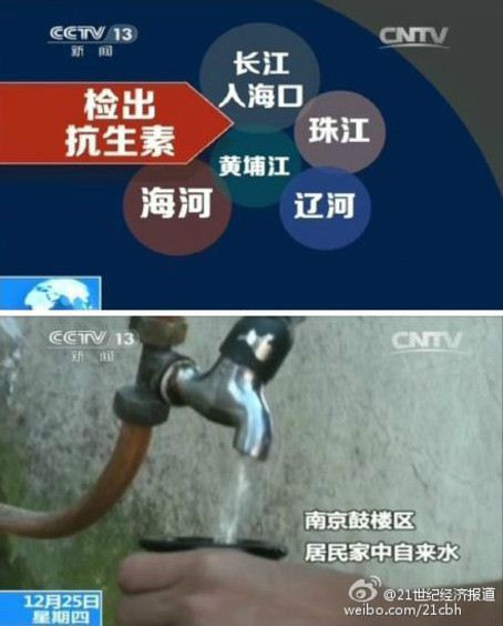 수돗물에서 항생제 검출