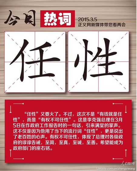 '런싱(任性)', 올해 '양회' 최대 유행어