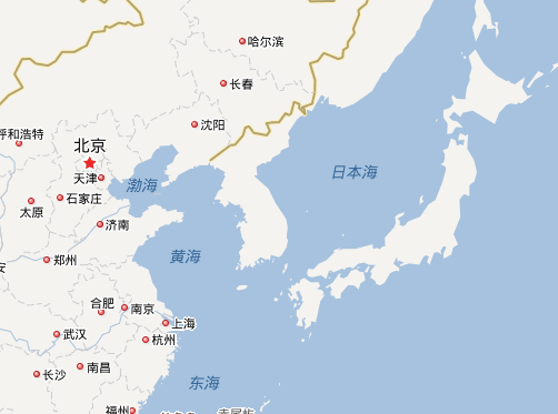 바이두, 동해를 일본해로 단독 표기