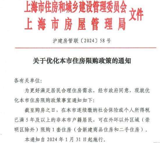 상하이, 부동산 규제 추가 완화… 비상하이 출신 미혼자 주택 구매 허용